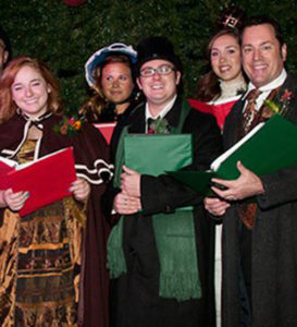 A group of holiday carolers.