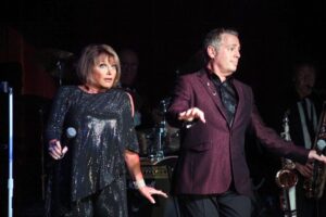 Renee and Jay performing in a cabaret atom las vegas 